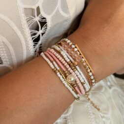 Set pulseras rosa