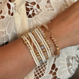 Set pulseras Beige