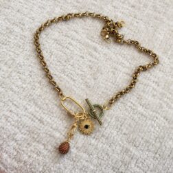 Collar borla naranja